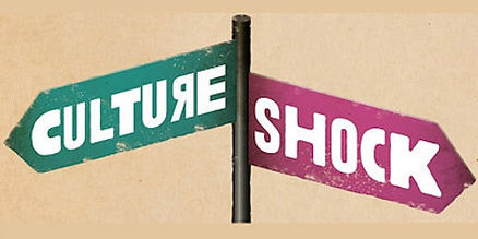 red and green culture shock direction sign