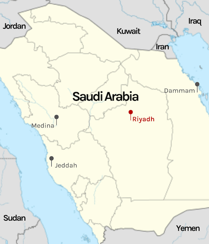 Riyadh on map of saudi arabia Riyadh on map of saudi arabia