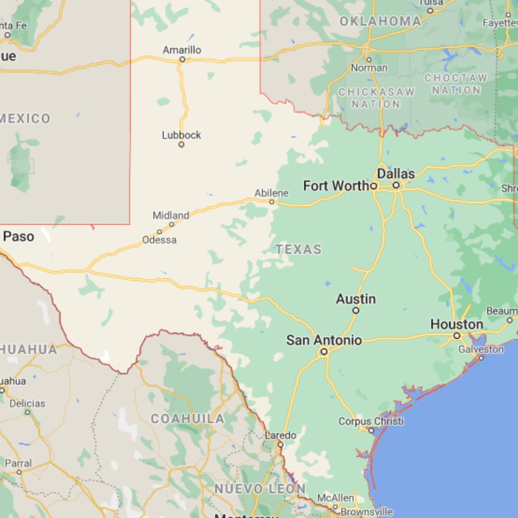 texas map texas map
